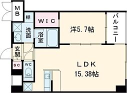Osaka Metro中央線 長田駅 徒歩5分の賃貸マンション 6階1LDKの間取り