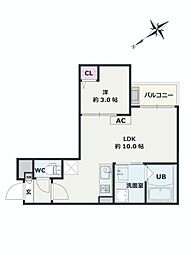 Jack mizohataI 1階1LDKの間取り