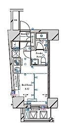 ARTESSIMOLINKDISERA ワンルームの間取図画像