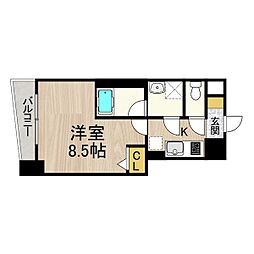 CITYSPIRE浜大津駅前 1Kの間取図画像