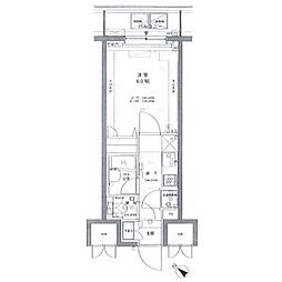 東京蒲田Square Tower 3階1Kの間取り