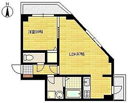 セレブ・ペスカトーラ 4階1LDKの間取り