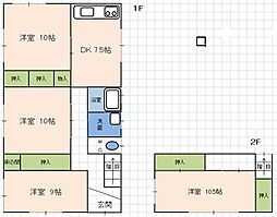 リフォレステート　倉吉 1階4DKの間取り