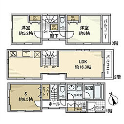 代々木戸建 1階2SLDKの間取り