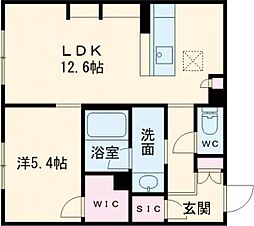 シャーメゾン　Ｂｌｏｏｍ　Ｓｔａｇｅ 1階1LDKの間取り