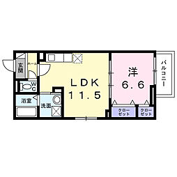 エルグ3 2階1LDKの間取り