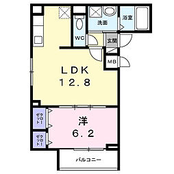 エルグ3 3階1LDKの間取り