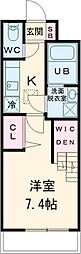 （仮）ルネス上浜 1階1Kの間取り