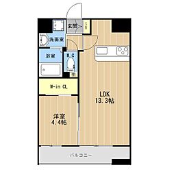 LIBTH水前寺 10階1LDKの間取り
