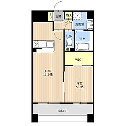 LIBTH坪井 3階1LDKの間取り