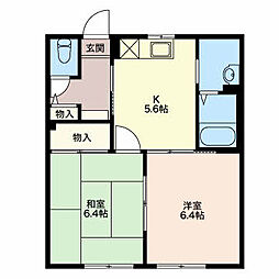 スターブル 2Kの間取図画像