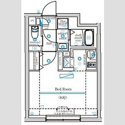 Mind　Kamata 3階ワンルームの間取り