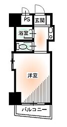 ベルメール原田町 9階ワンルームの間取り