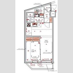 ハーモニーレジデンス東京八広ザ・スプレッド 1階1LDKの間取り