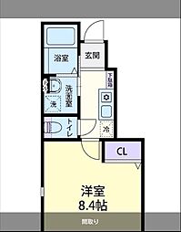 Grande Faith(グランフェイス) 大津 1階1Kの間取り