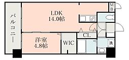 JR豊肥本線 水前寺駅 徒歩7分の賃貸マンション 7階1LDKの間取り