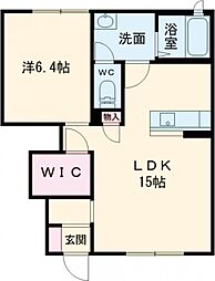グリーンハウスＬａｔｔｅ Ｃ 103 1階1LDKの間取り