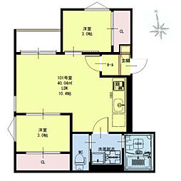 REGALEST Y、s 1階2LDKの間取り