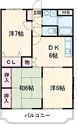 間取図画像 3DK