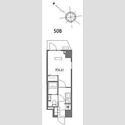 エヌステージ西船橋市川 0508 5階1Kの間取り