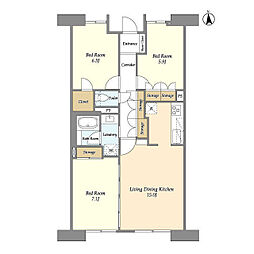 ＵＵＲコート志木 12階3LDKの間取り