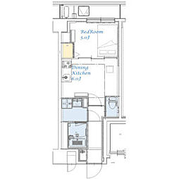 スプランディッド大島 8階1DKの間取り