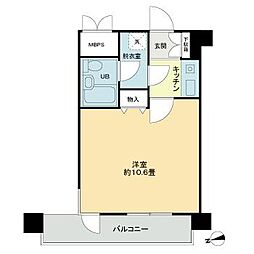 ライオンズマンション一高前 4階1Kの間取り