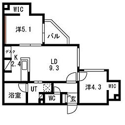 Terrace Sakura(テラスサクラ)キャンペーン実施中 2LDKの間取図画像