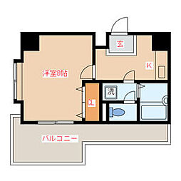 パエゼ今泉 1Kの間取図画像