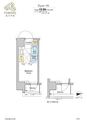 TOMORE品川中延 3階ワンルームの間取り