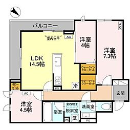 フィラーレ 3LDKの間取図画像