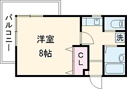 熊本電気鉄道 韓々坂駅 徒歩5分の賃貸マンション 1階1Kの間取り