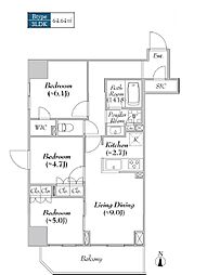 ＡＳＭＡＣＩ　　ＭＡＩＳＯＮ両国II 8階3LDKの間取り