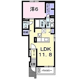 カンタービレ 1LDKの間取図画像