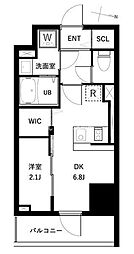 アーバンパーク扇大橋 5階1DKの間取り