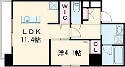 ＰＬＵＭＥＲＩＡ駅南 6階1LDKの間取り