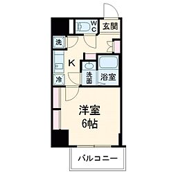 レジュールアッシュ梅田ＡＸＩＡ 8階1Kの間取り