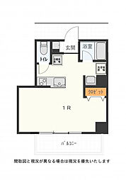 ミレーユ・ステディア 8階ワンルームの間取り