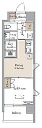 グランカーサ四谷 1DKの間取図画像