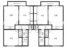 フィオーレＢ 2階2LDKの間取り