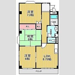 リバティー・ヒル乗鞍 1階3LDKの間取り