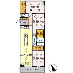 プレアデス 2階3LDKの間取り