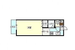 田中興産第11ビル 3階1Kの間取り