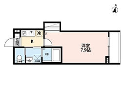 rh 本千葉（アールエイチ 1階1Kの間取り