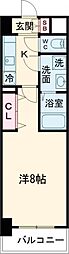 S-RESIDENCE四日市市堀木amante(アマンテ) 1Kの間取図画像