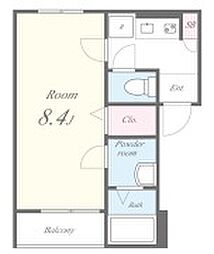 メゾン上七軒 1階1Kの間取り