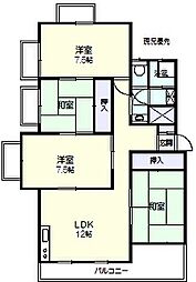 コーポ和田 1階4LDKの間取り