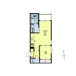 REGALEST リヤン 3階1LDKの間取り