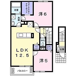Y'sGrande2 2LDKの間取図画像