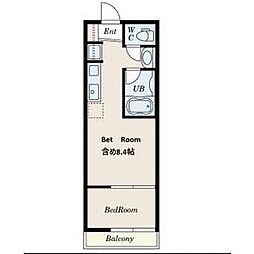 東武東上線 霞ヶ関駅 徒歩6分の賃貸アパート 1階1Kの間取り